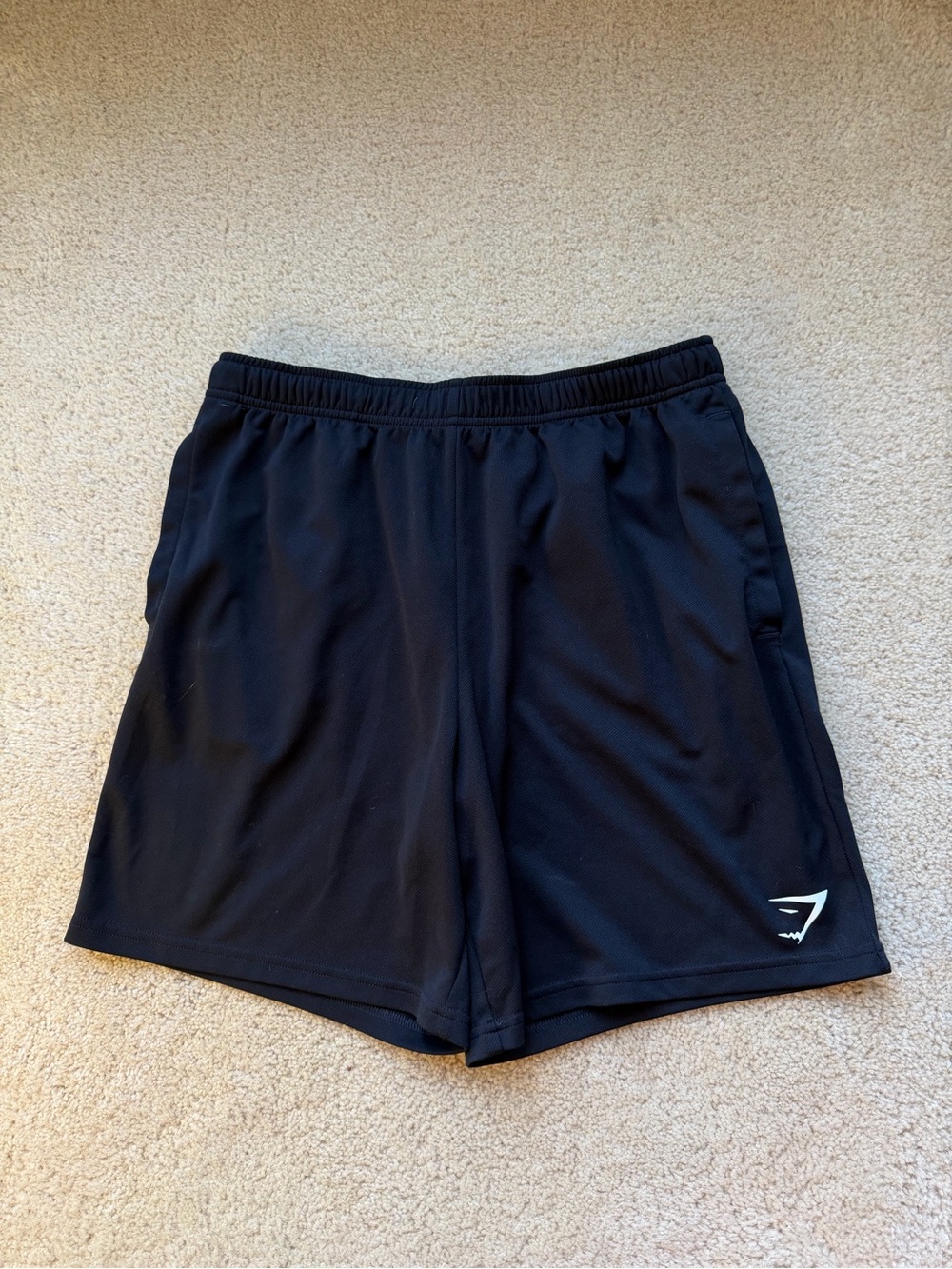 Gymshark Men's Black Athletic Activewear Shorts w/ Elastic Waist - Size L - VGUC